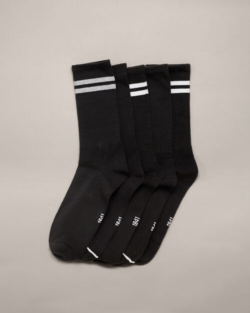 Paquete Calcetines Negros Rib